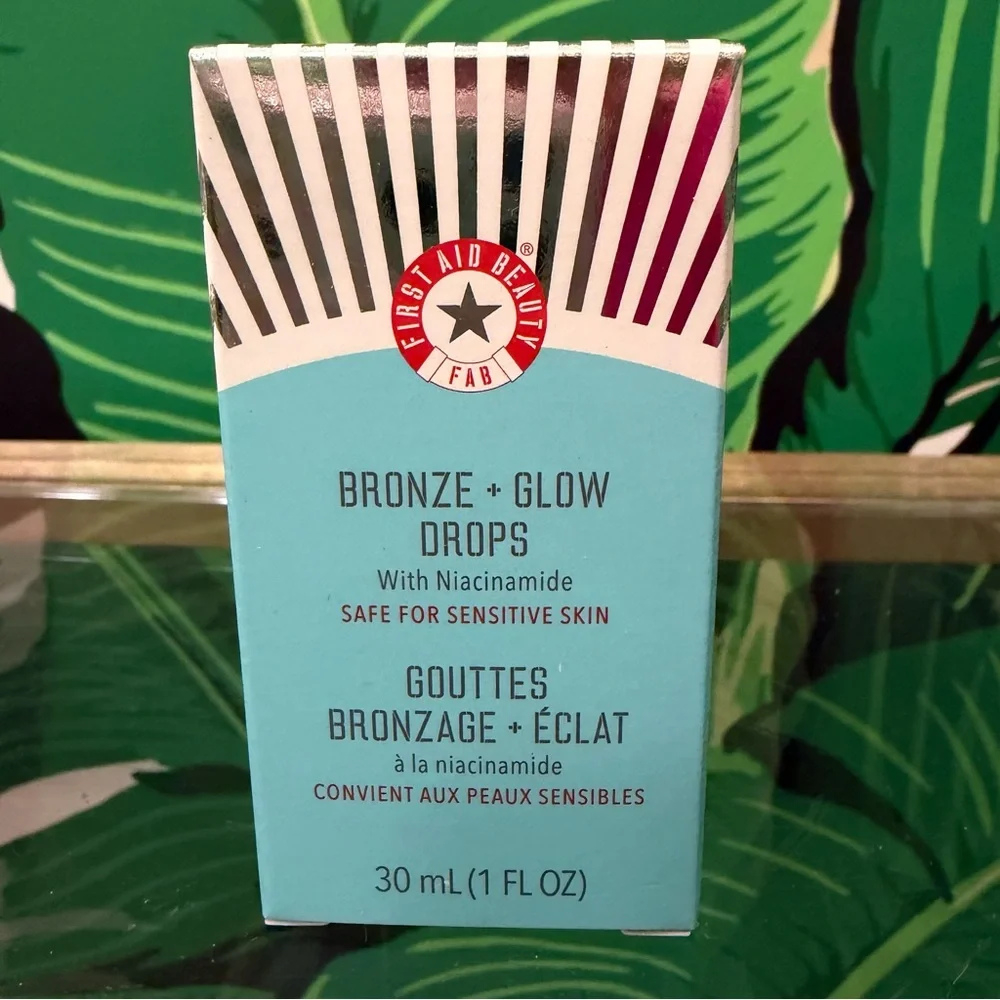 NWT First Aid Beauty Bronze + Glow Drops 1 oz Glow Serum